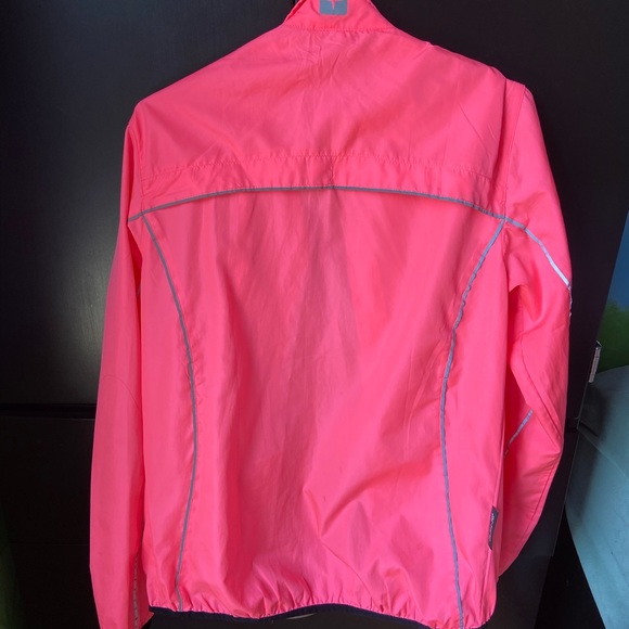Pink zip up reflective windbreaker - Picture 3 of 6